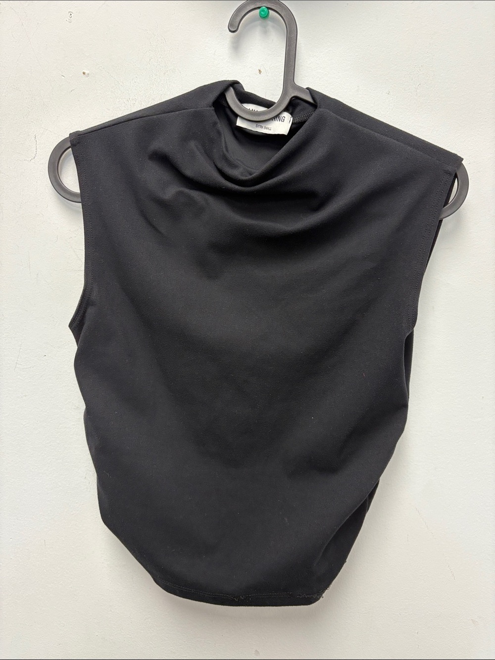 LNA Black Sleeveless Mock Neck Top